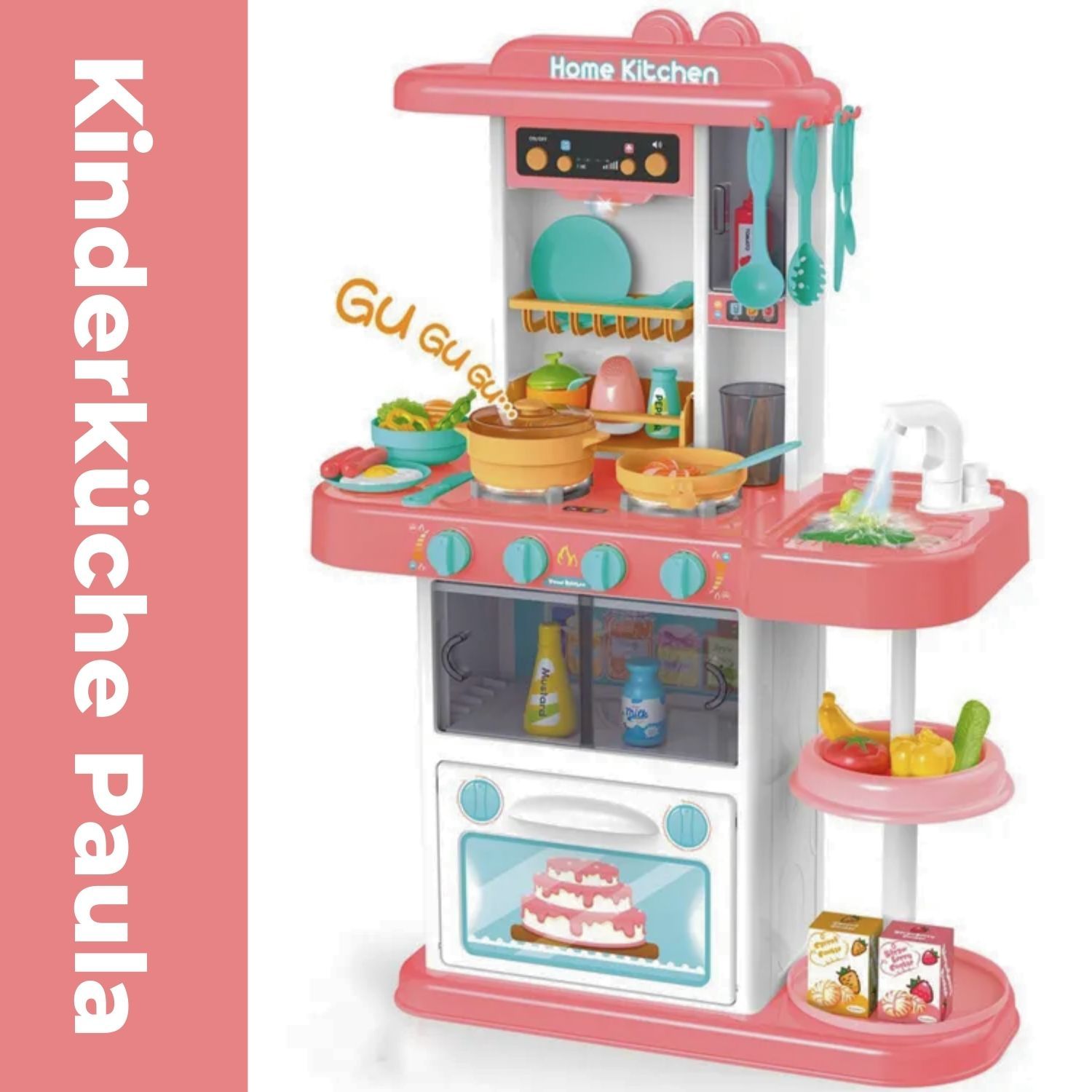 Coemo Kinderküche Paula Spielküche PINK mit viel Zubehör