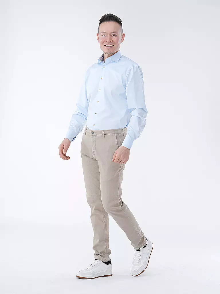 STENSTRÖMS Hemd Fitted Fit hellblau