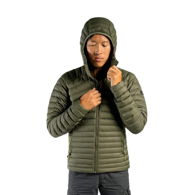 Decathlon Forclaz - Jaqueta puffer com capuz Forclaz MT100 para homem