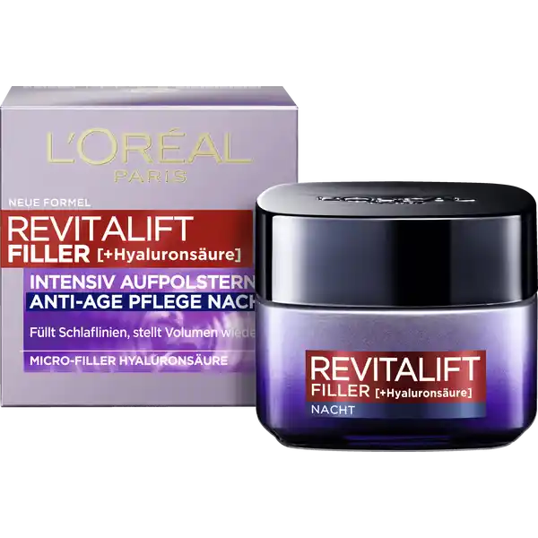 Anti-Age Nachtcreme Filler Intensiv Aufpolsternd + Hyaluronsäure