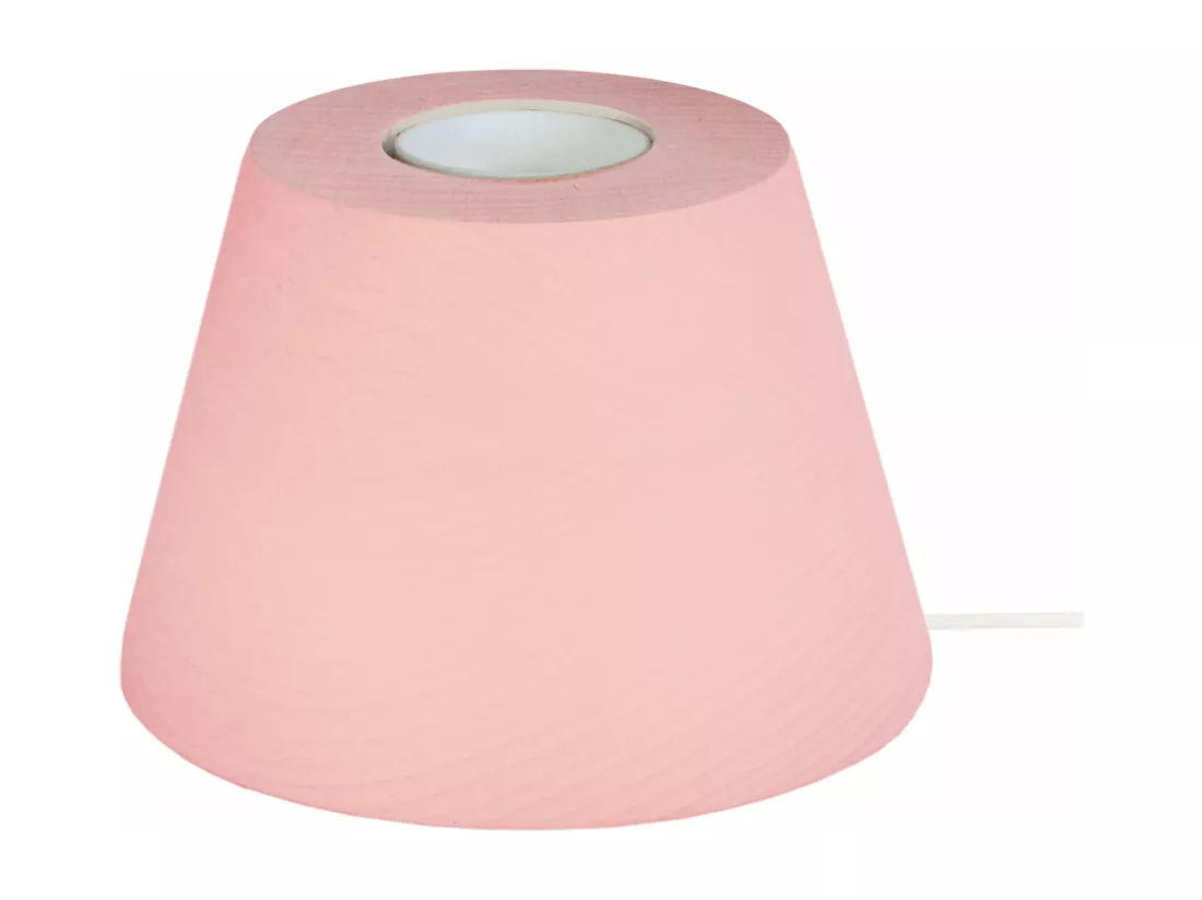 Pied de lampe conique bois rose 7,5 cm.