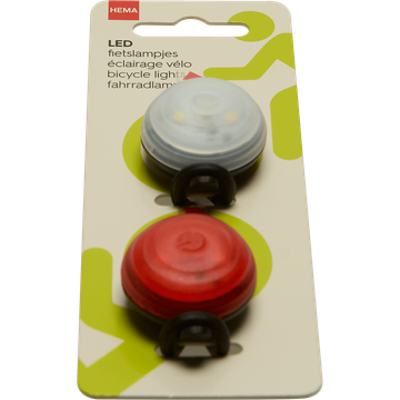 HEMA Fietslampjes zwart basic