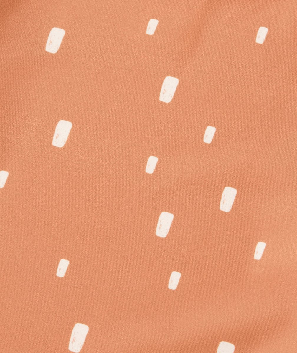 LASSIGT-SHIRT ANTI-UV BÉBÉ CARAMEL IMPRIMÉ BLANC