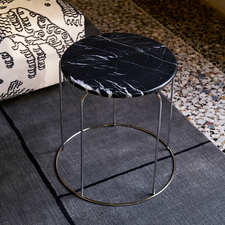 &Tradition - Wire VP11 Tischplatte, Ø 38 cm, Marmor schwarz (Nero Marquina)