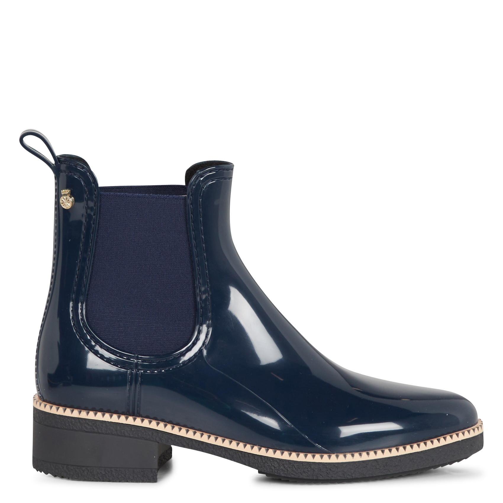 AVA - Bottines en cuir vernis| Bleu
