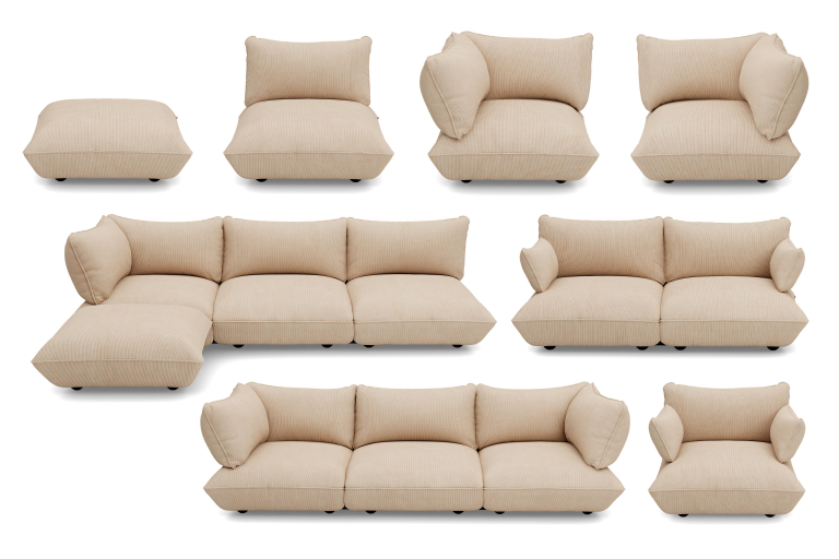 Fatboy Sumo hoekbank rechts recycled cord Beige