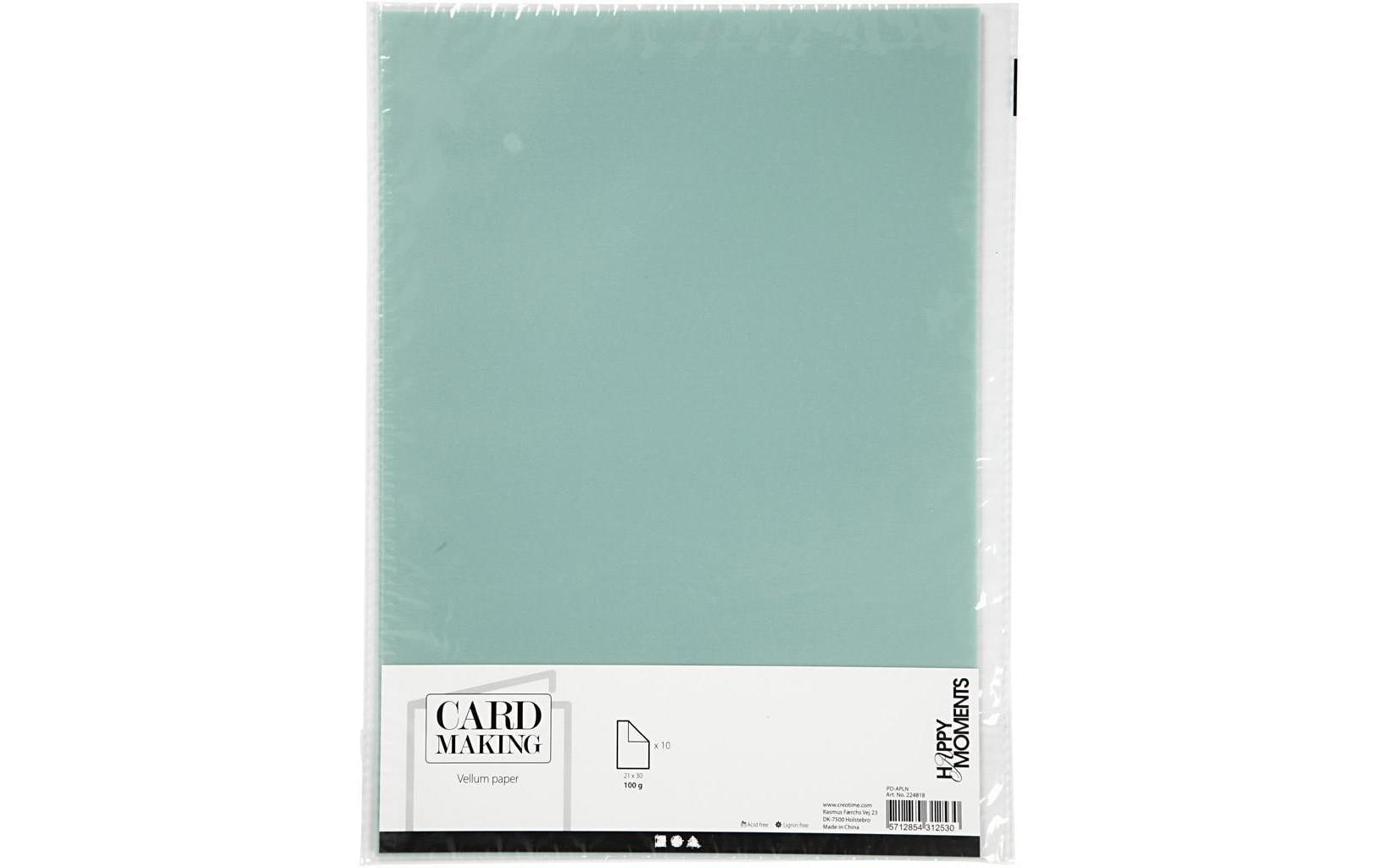 Transparentpapier Pergament A4, 10 Blatt, HellblauPergamentpapier