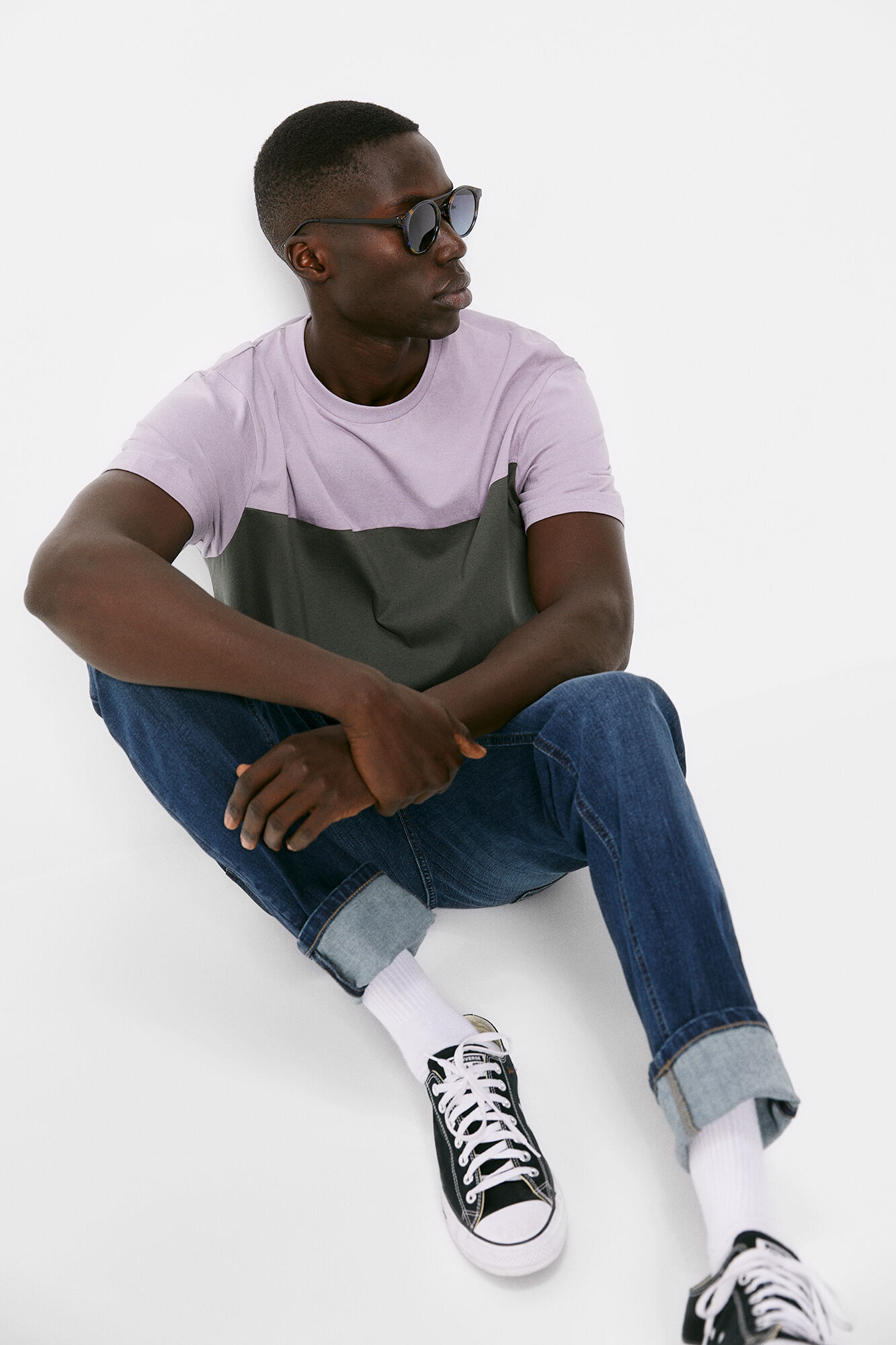 Calça jeans slim fit, lavagem azul-escura clara - azul-escuro