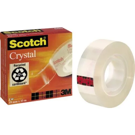 Scotch® Klebeband Crystal Clear 600, Zellulose Acetat, Bandgröße (L x B): 33 m x 19 mm