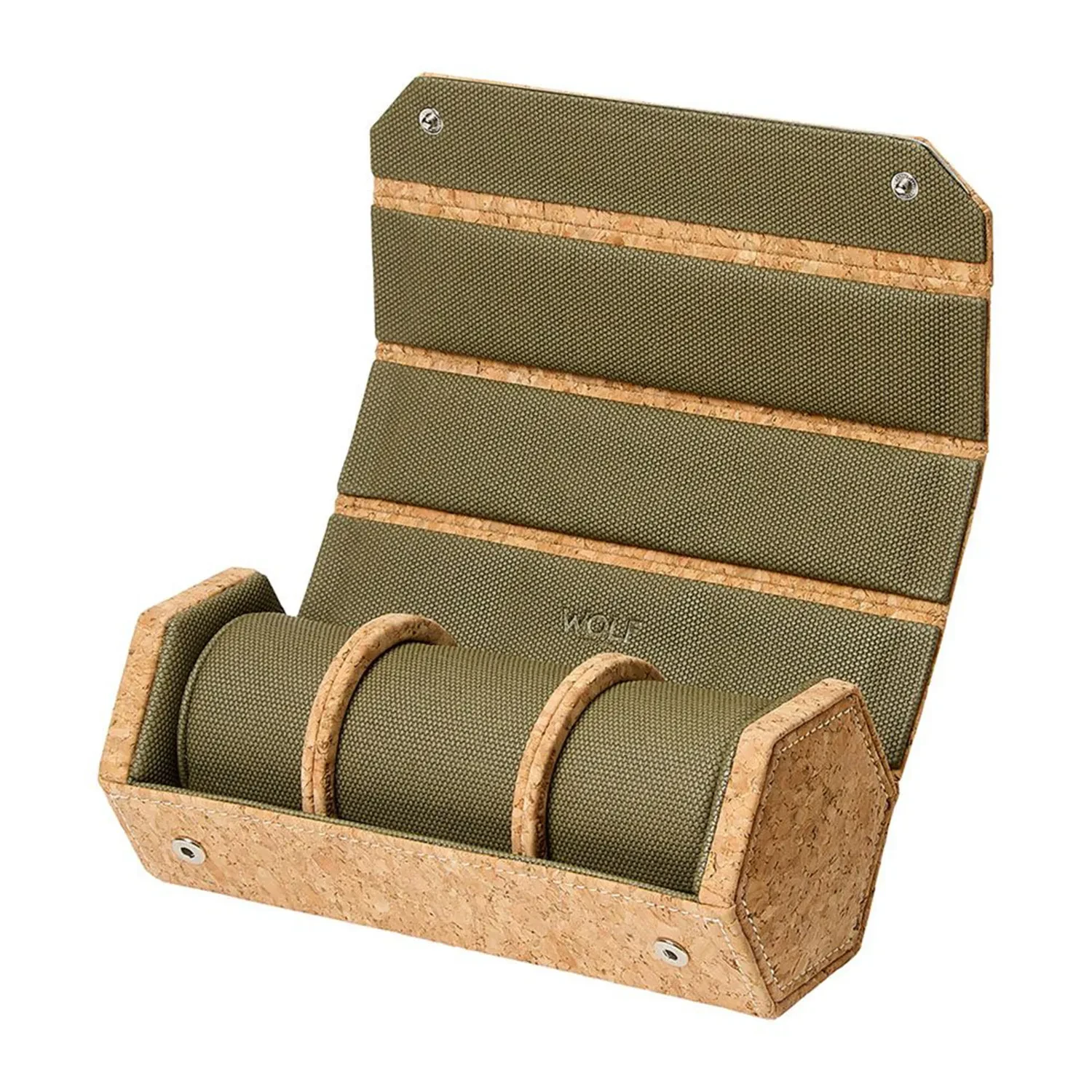 Wolf Cortica Hexagon Watch Roll 3 ure Beige Træ 668361