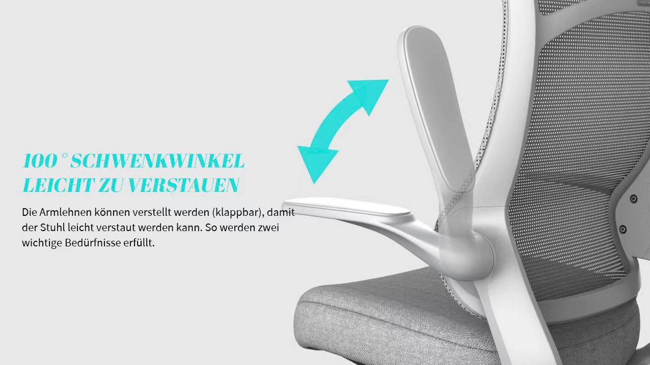 INOSIGN Bürostuhl »Toico, Design-Schreibtischstuhl,« () ergonomische Rückenlehne, Lendenwirbelstütze & klappbaren Armlehnen