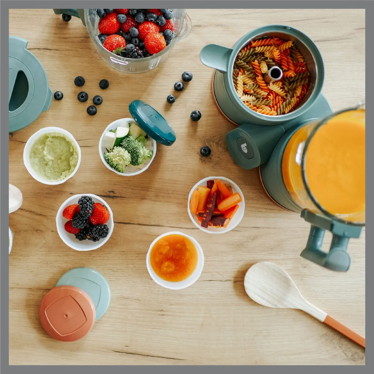 Babymoov Station Repas Duo Nutribaby en Vitre - Vert