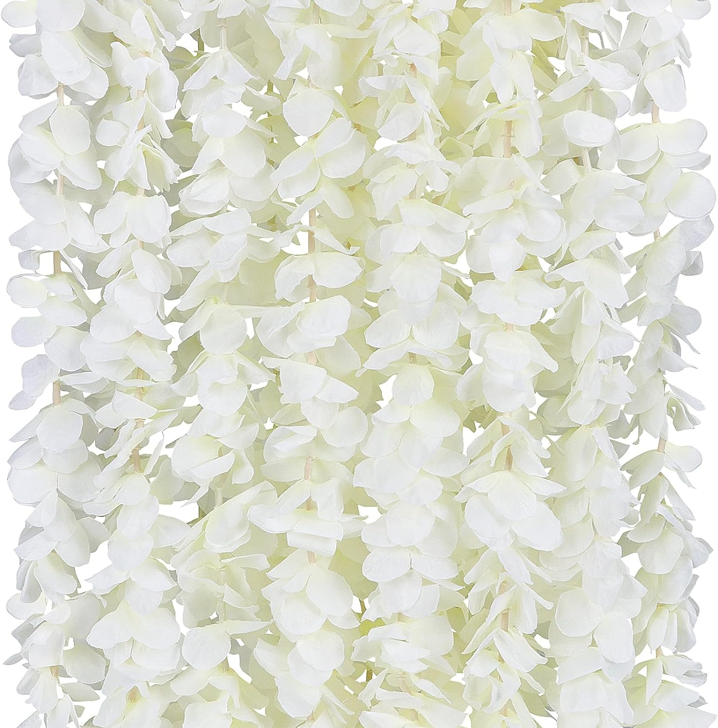 (5er Set) 2m Party Deko Kunstblumen Kirschblumen Girlande für Hochzeit / Antrag - Weiss