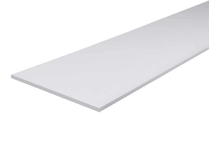 Tablette mélaminé blanc 30 x 120 cm, ép.1,8 cm