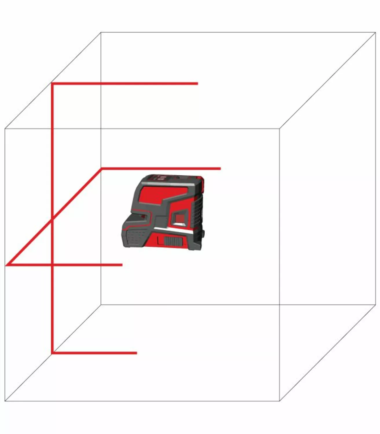 Levelfix CL202R Zelfnivellerende kruislijnlaser in tas - Rood - 40m