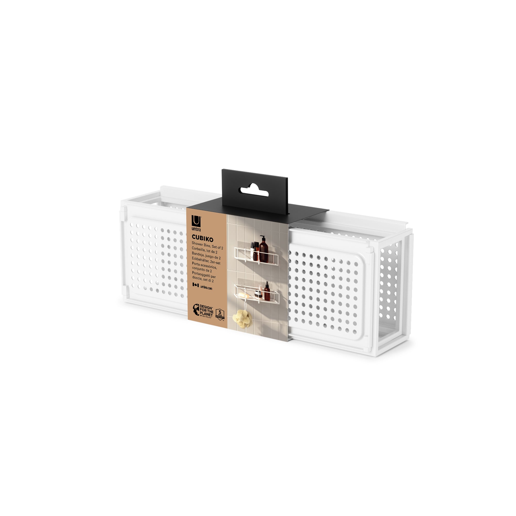 Umbra Cubiko Doucherek Set van 2 - Wit