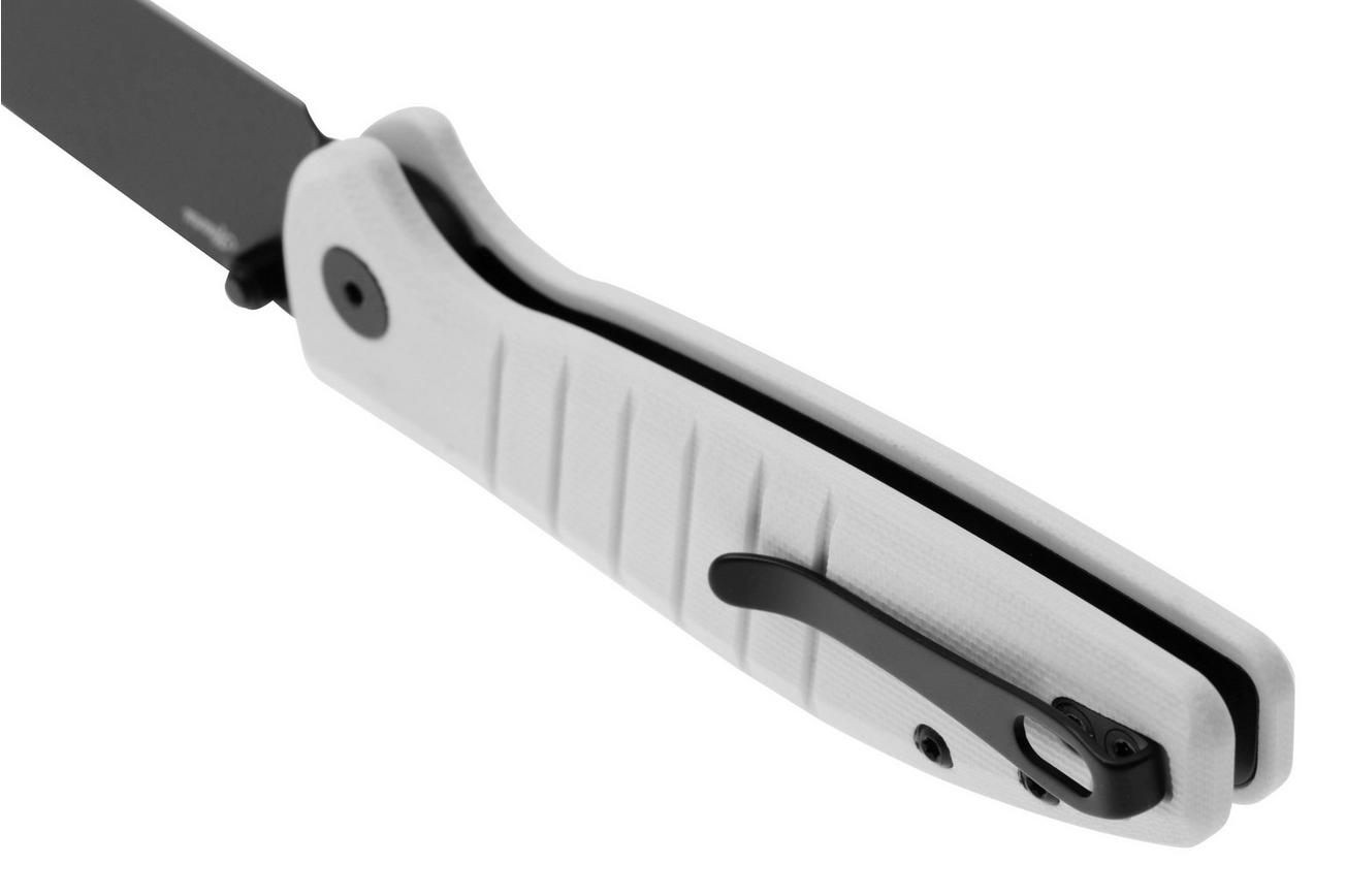 Bestechman Goodboy Jr BMK10I PVD D2, White G10 zakmes, Keanu design