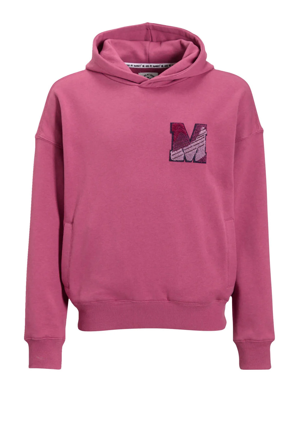 Me & My Monkey hoodie Roni met backprint paars