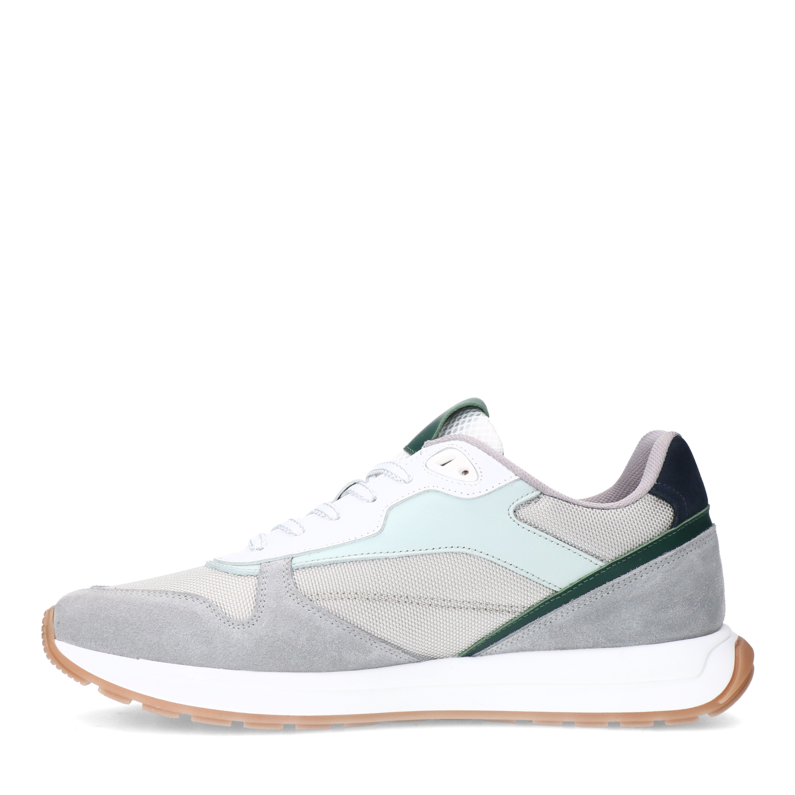 Grijze leren sneakers