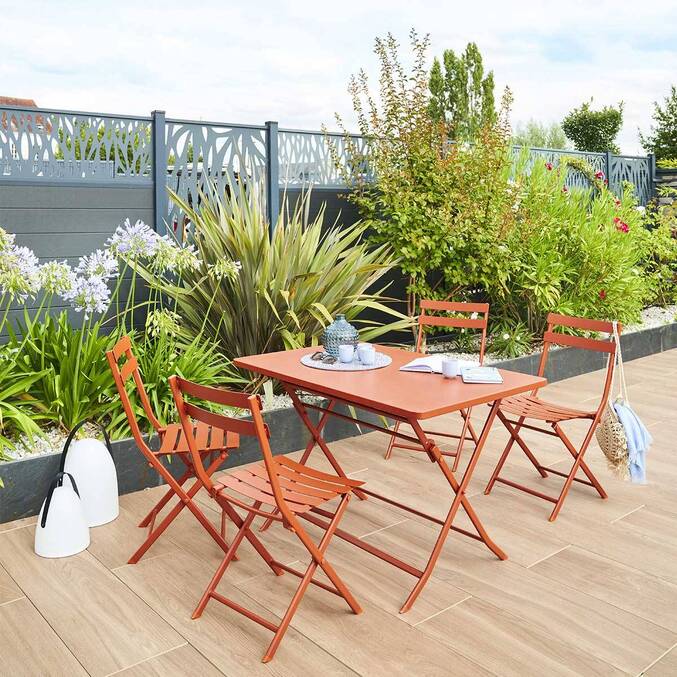 Table de jardin pliante rectangulaire GREENSBORO Ambre