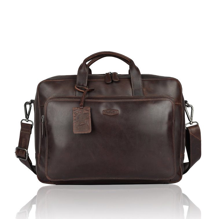 Sparwell Knox Briefcase Dark Brown