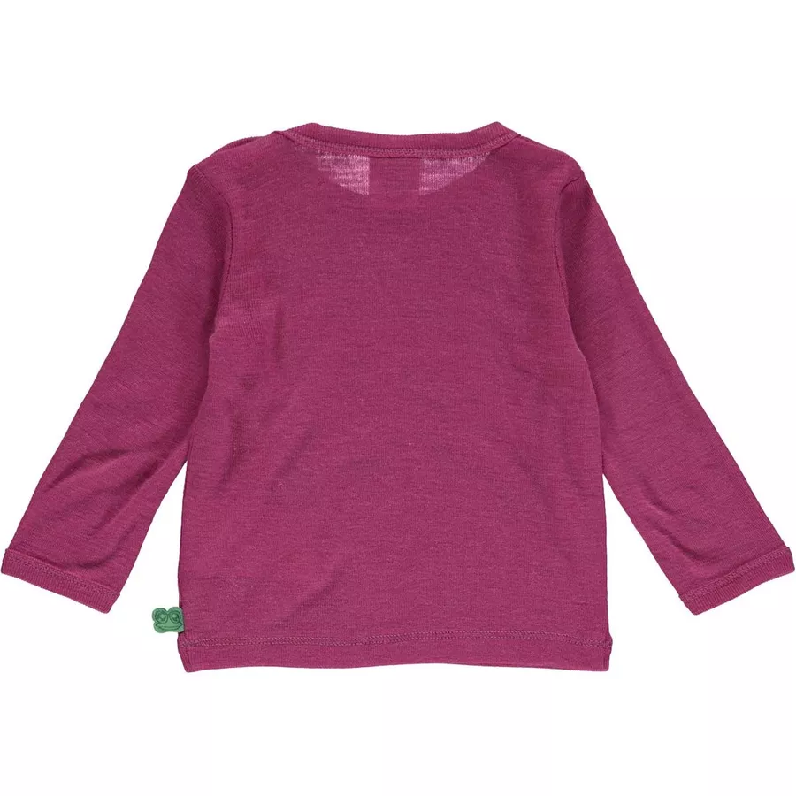 Fred's World Langarmshirt aus Merinowolle Plum