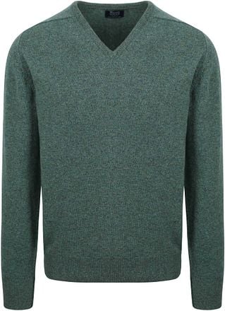 William Lockie Pullover Wol Moorland Groen 7092DF-Moorland kopen