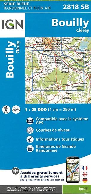 IGN - 2818 SB BOUILLY CLEREY 1 25 000