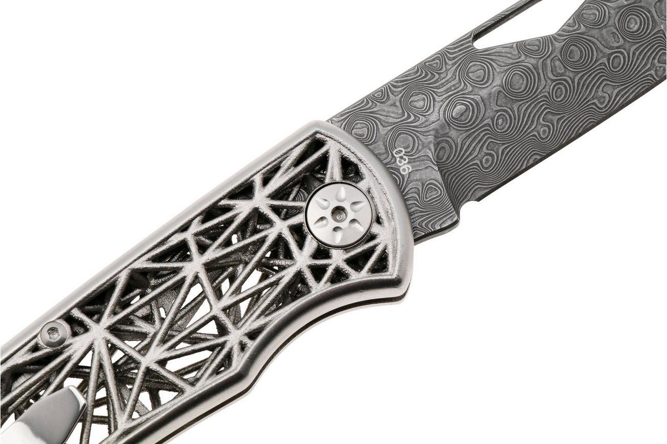 Maserin 504/D Nexus Small Roses Damascus, Steel 3D Printed, Limited Edition zakmes
