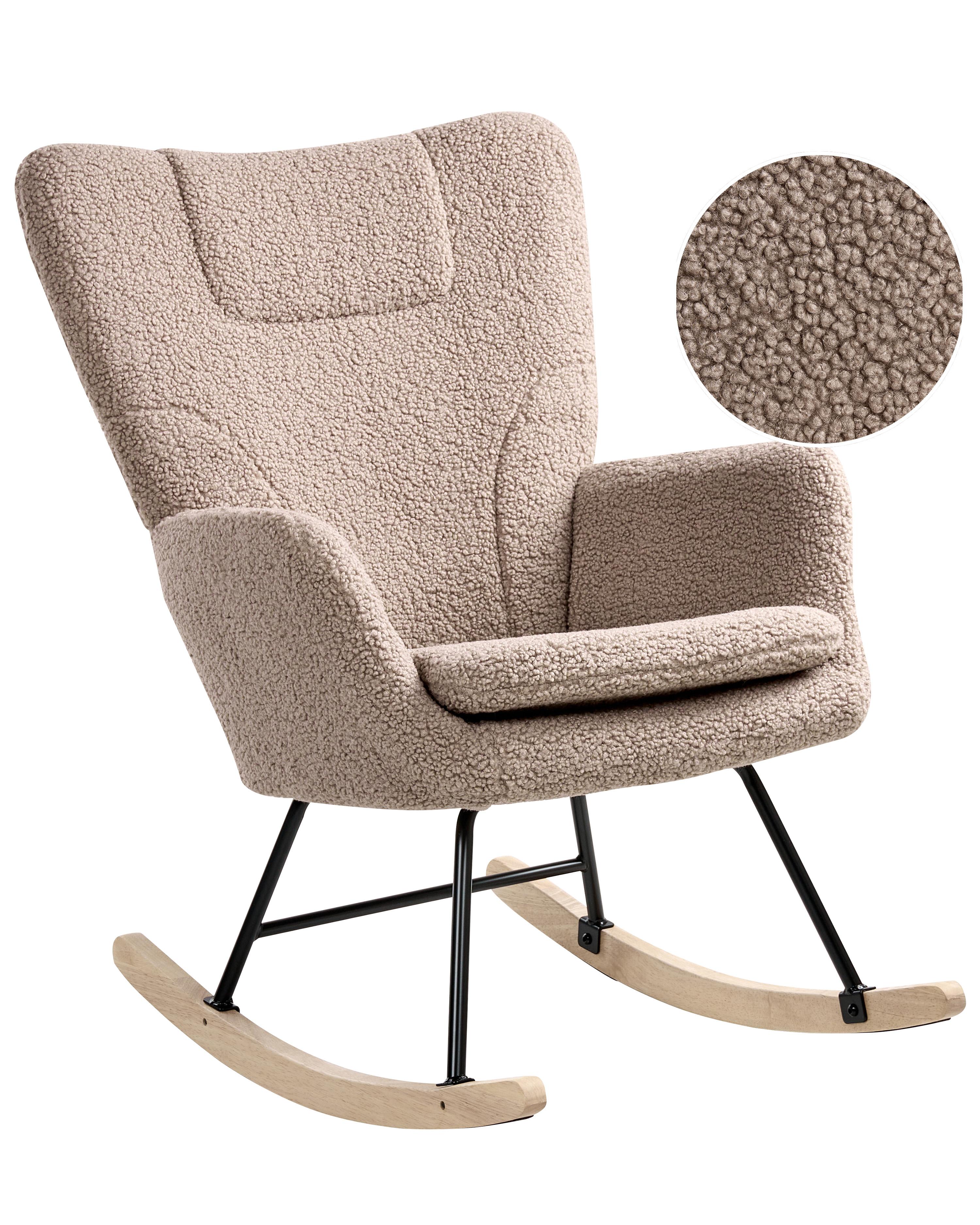 Schommelstoel SANDVE Bouclé Taupe