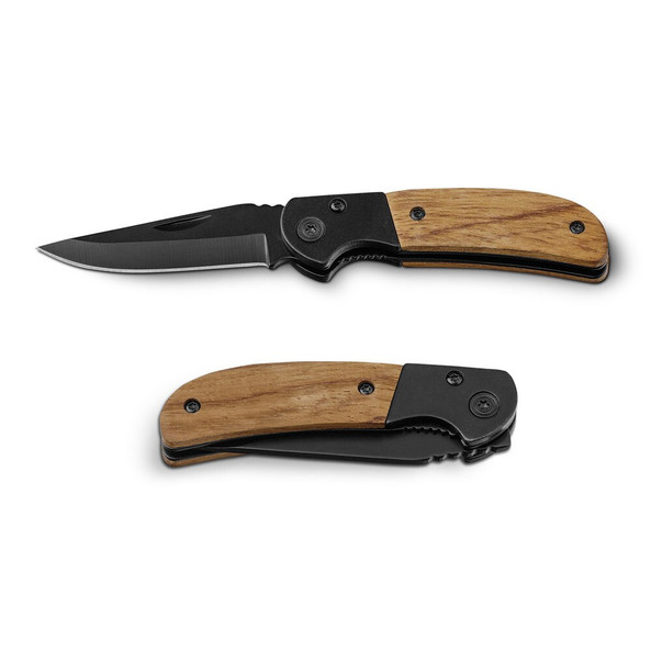 hi!dea 94038 - Canif en acier inoxydable et bois