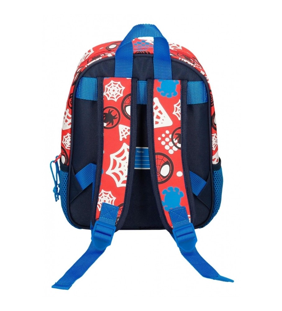 Mochila Joumma Bags Spidey e amigos pré-escolar 28cm vermelha