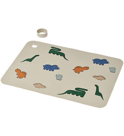 Liewood D?kkeserviet - Silicone - Jude - Dinosaurus/Mist