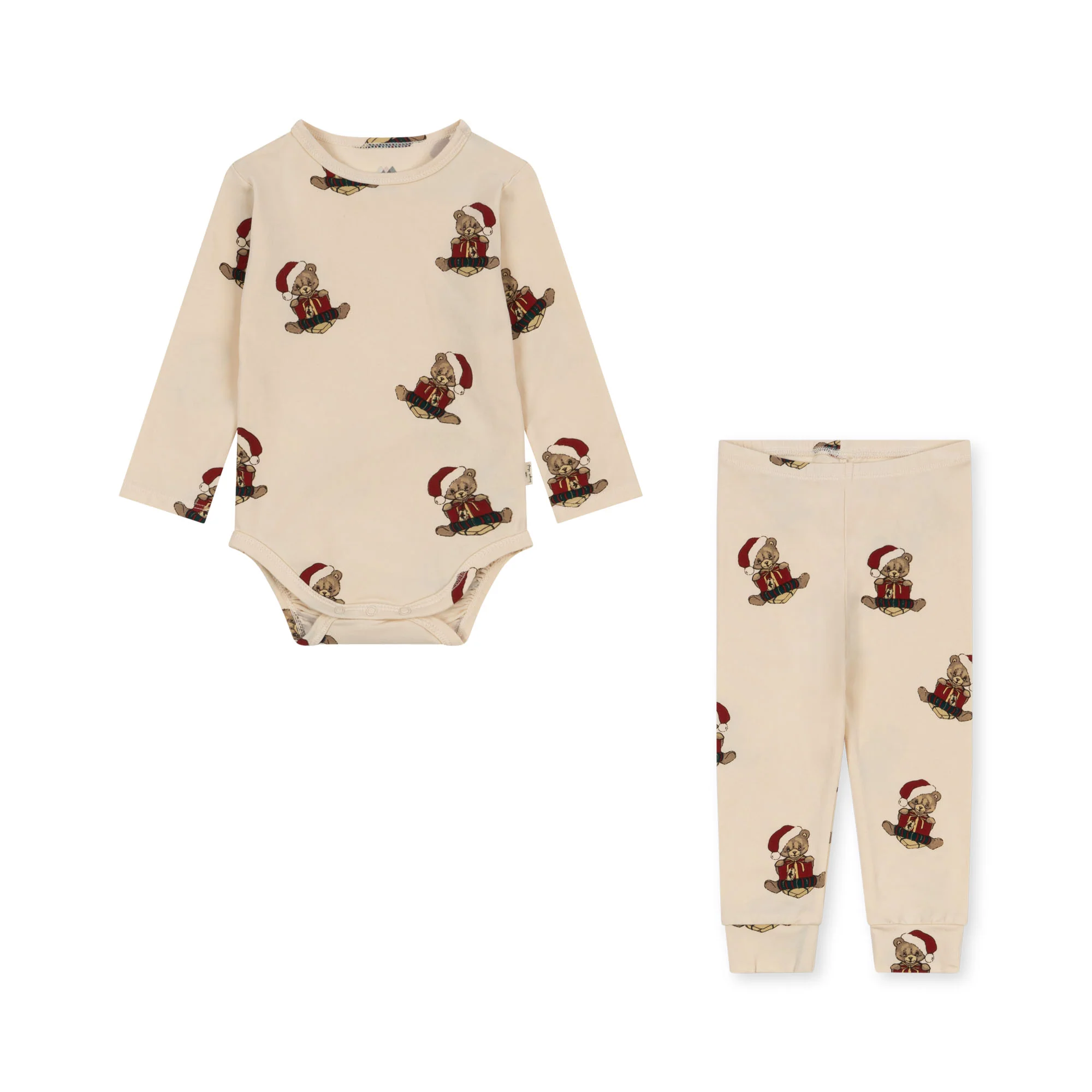 basic sæt med bodystocking\/bukser - CHRISTMAS TEDDY - 12M