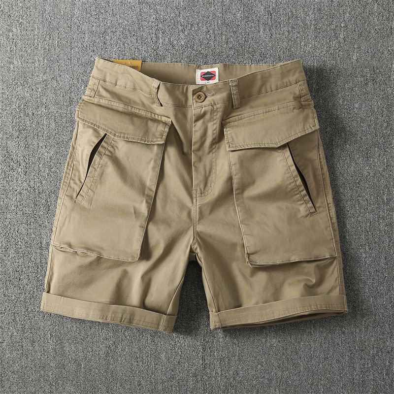 WidoWilder - Cargoshorts met wijde pijpen en effen taille