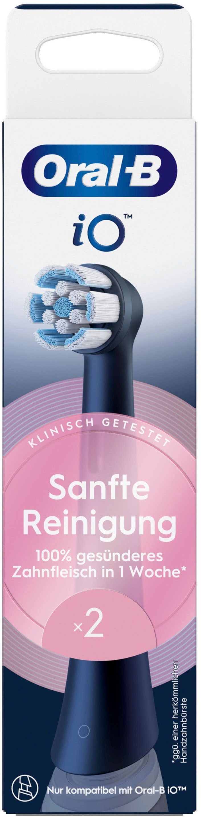 Oral-B Aufsteckbürsten »iO Sanfte Reinigung« fortschrittliche Plaque-Entfernung, für empfindliches Zahnfleisch