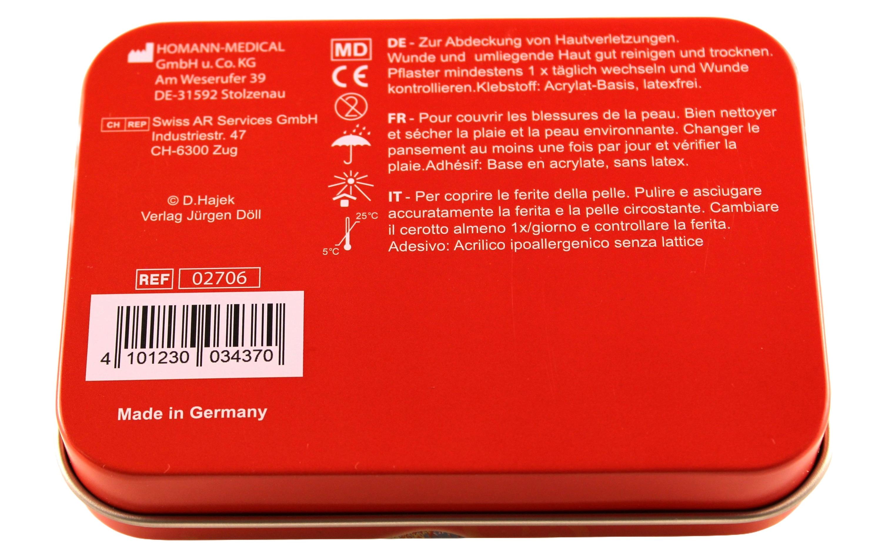Wundpflaster Feuerwehr 20 StückPflasterbox für Kinder