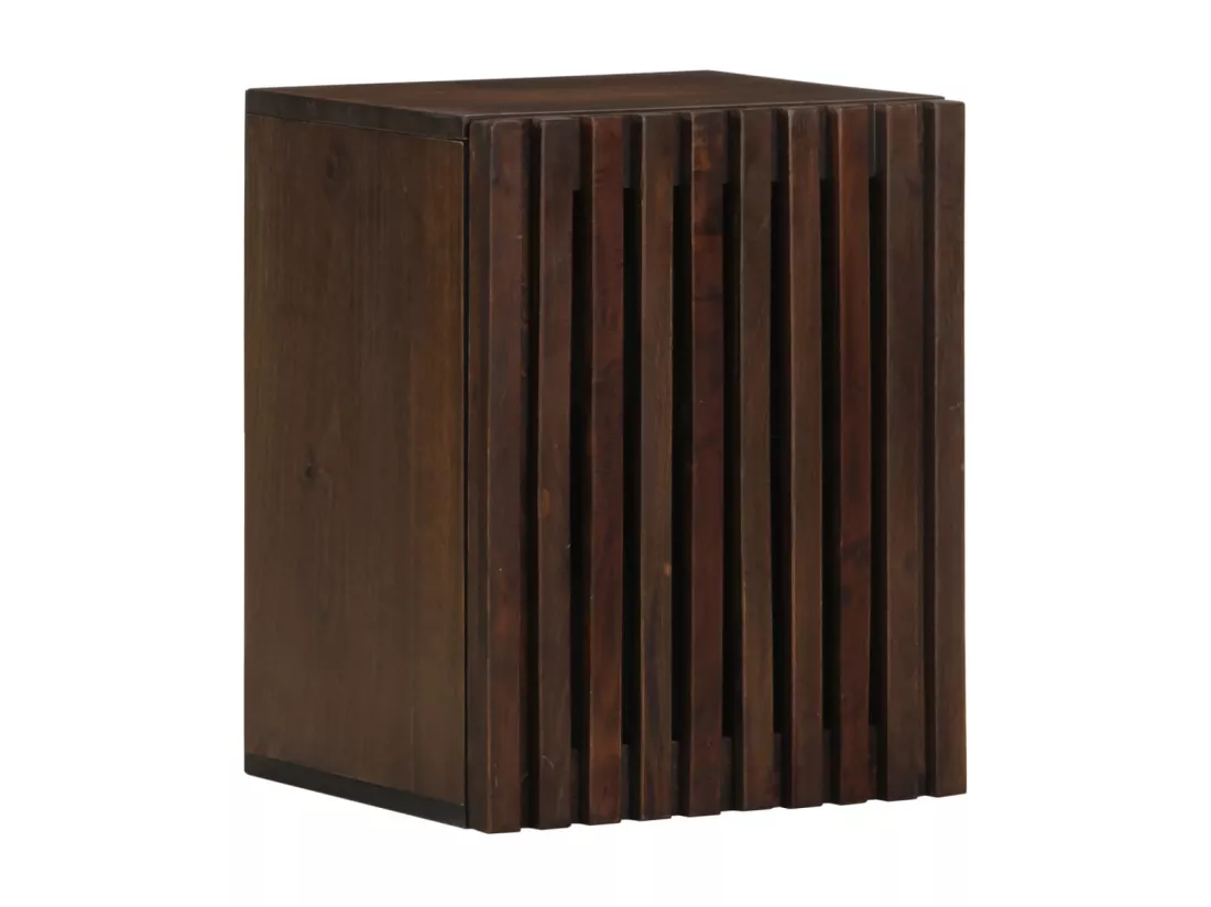 Armoire murale de salle de bain 38x34x48cm brun manguier massif