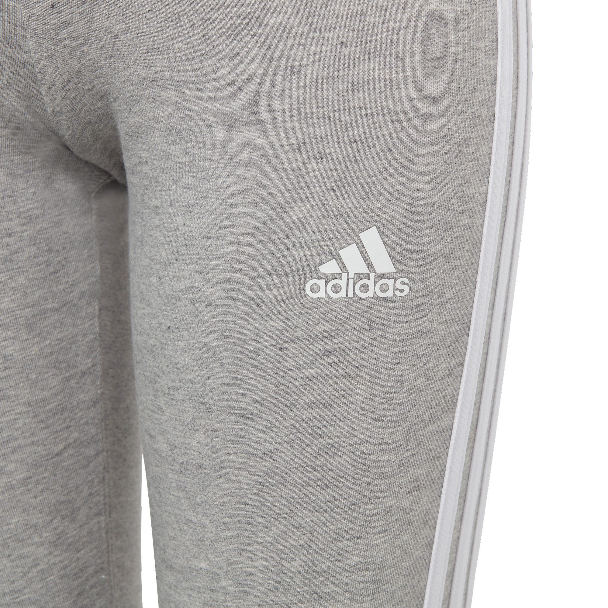 adidas Essentials 3-Streifen Cotton Leggings Mädchen medium grey heather