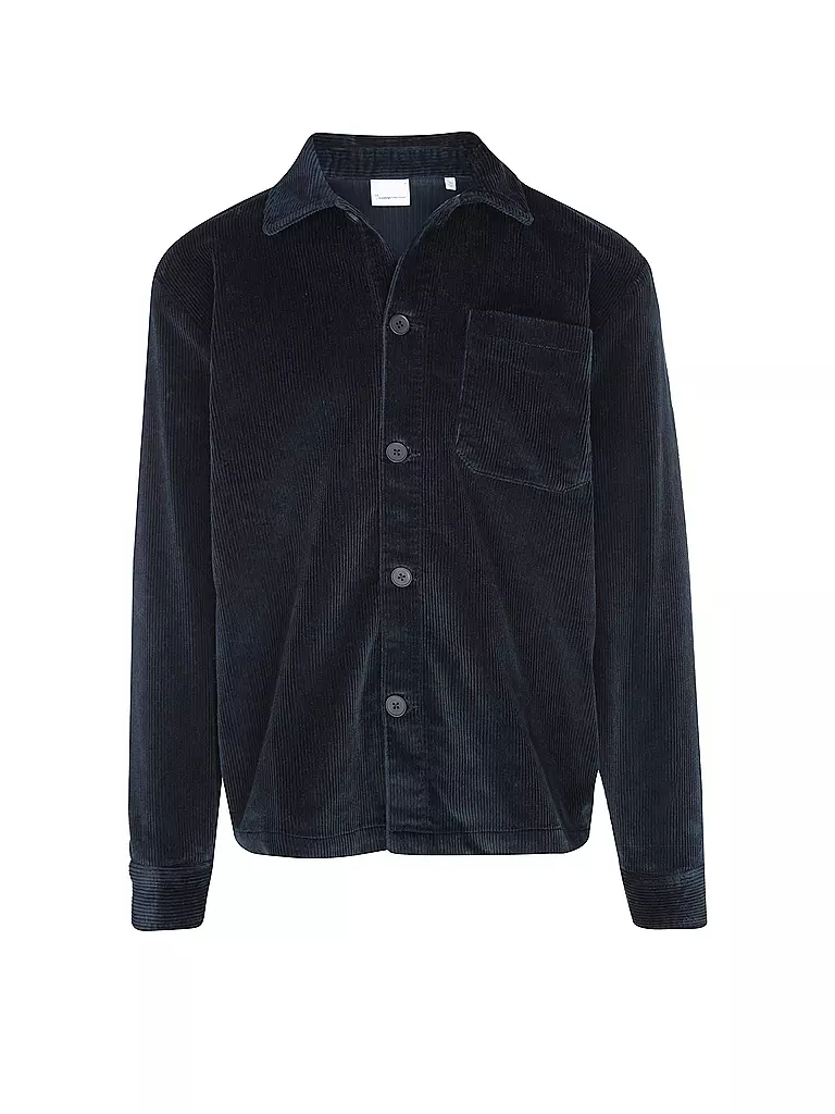KNOWLEDGE COTTON APPAREL Cord Overshirt blau