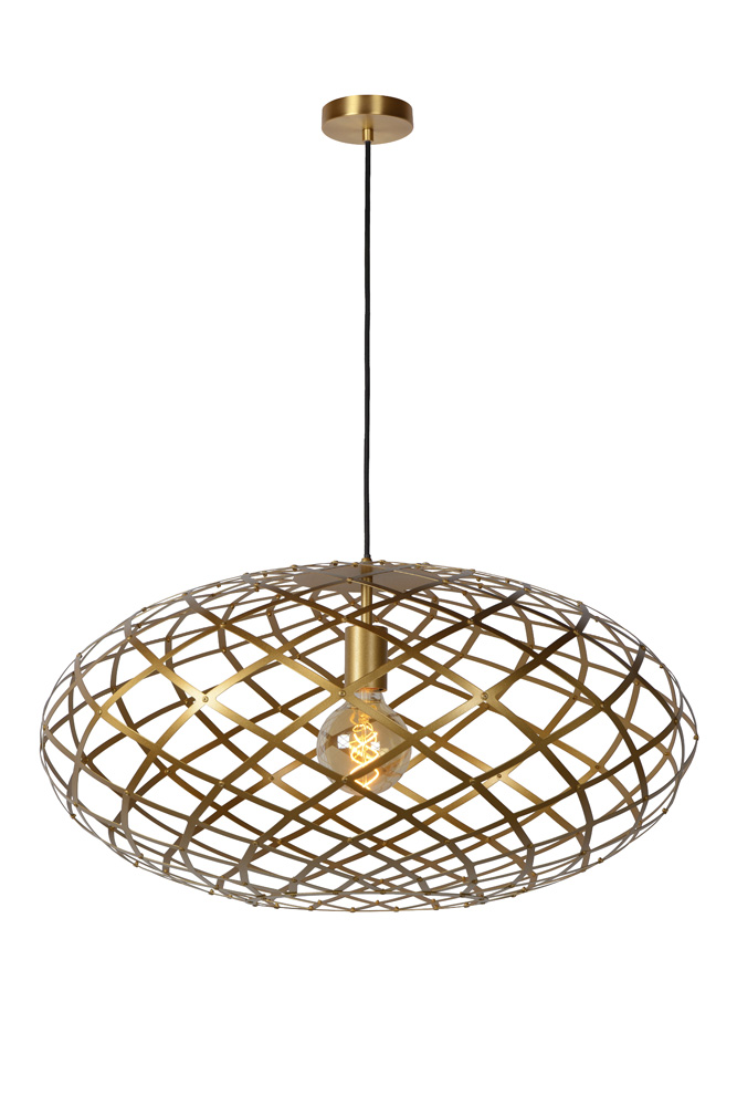 Lucide Wolfram hanglamp 65cm 1x E27 goud mat