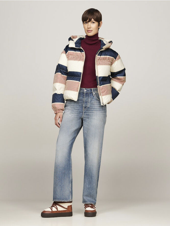 Tommy Hilfiger LACE-UP FAUX SHEARLING SNOWBOOT Cognac brown