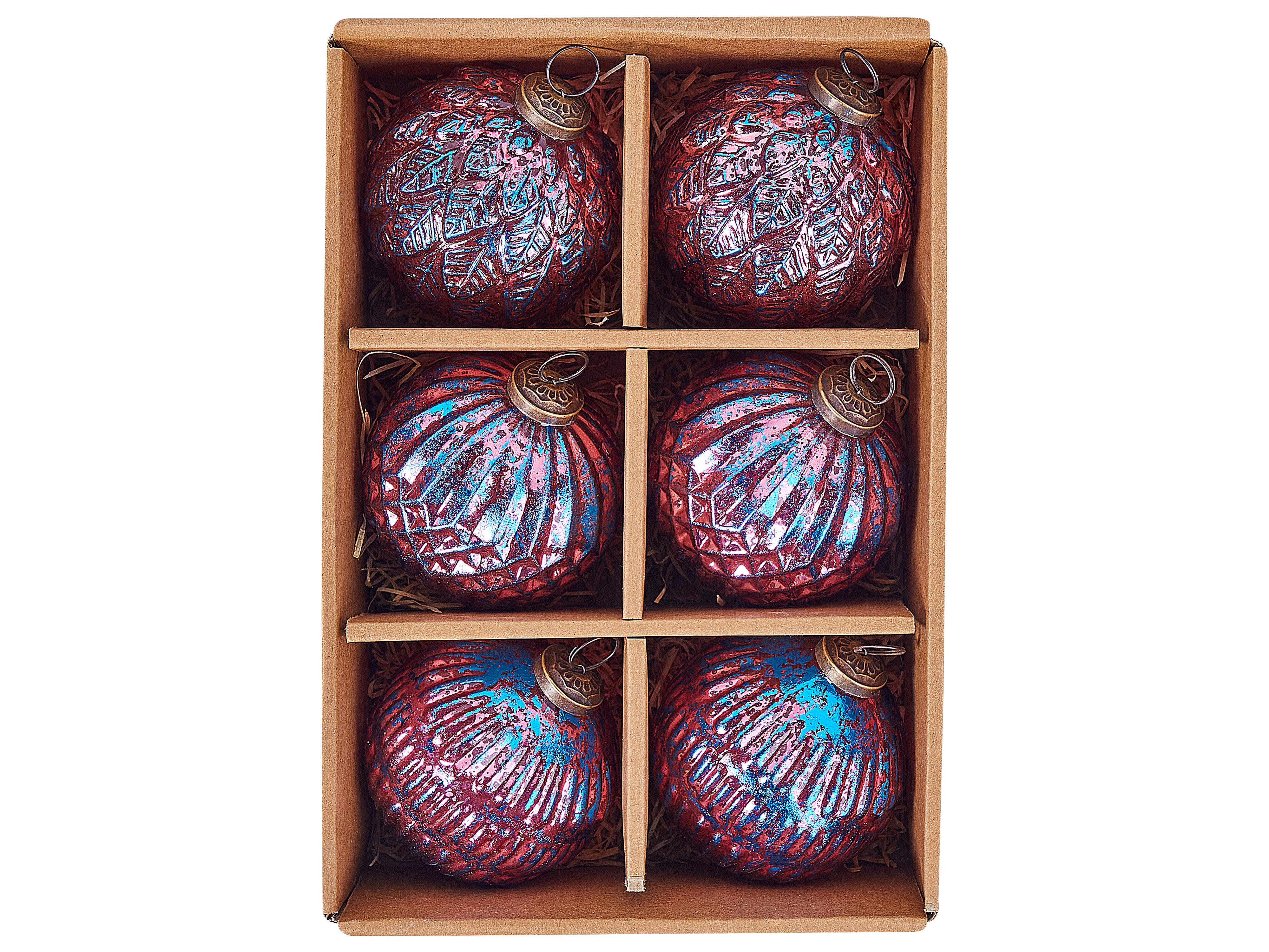 Set van 6 kerstballen ASTRAL Glas Roze