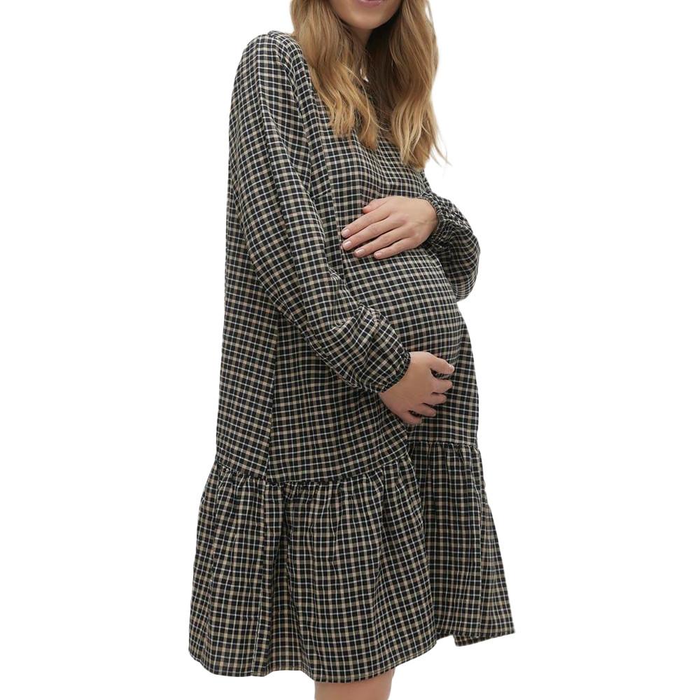 Mamalicious Robe de grossesse Noire/Beige Femme Mamalicious Anna