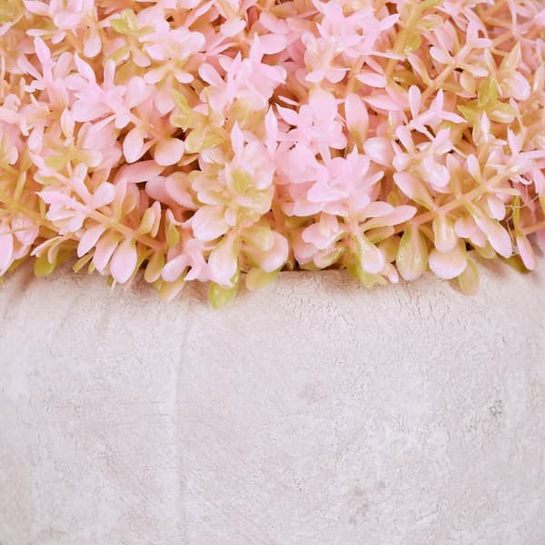 sett med 4 kunstige blomster i potte