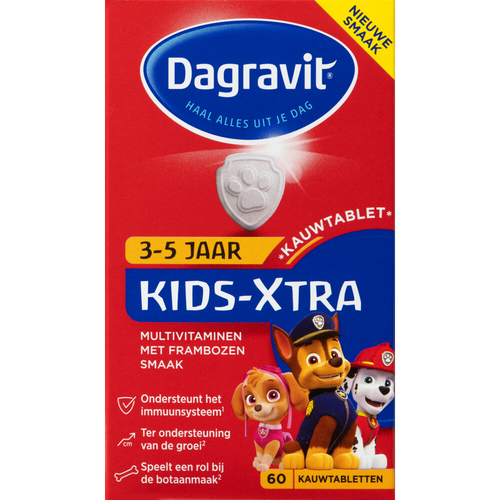 2x Dagravit Multivitamine Kids Xtra 3-5 jaar60 kauwtabletten