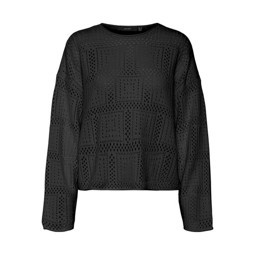 Vero Moda Oda Striktrøje, Sort, M