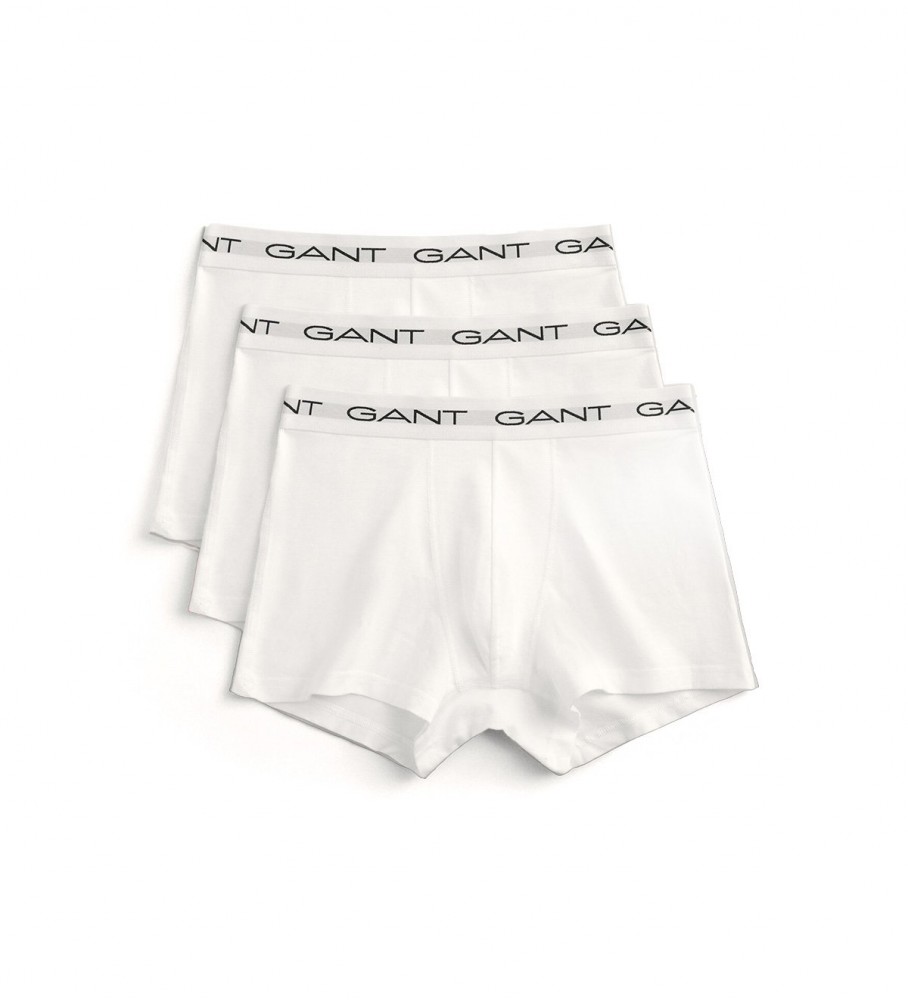 Pacote com 3 cuecas boxer brancas da Gant