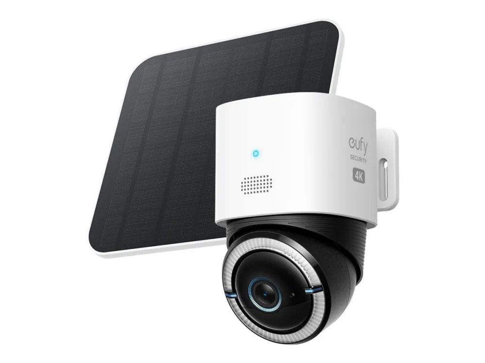 Eufy S330 - Netværksovervågningskamera - panonering / hældningsvinkel - udendørs - støvresistent/vandresistent - farve (Dag/nat) - 4K - audio - trådløs - WiFi - 4G