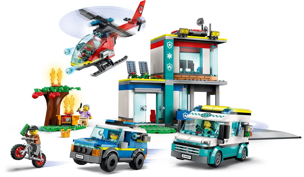 LEGO®CITY 60371- LE QG DES VEHICULES D’URGENCE